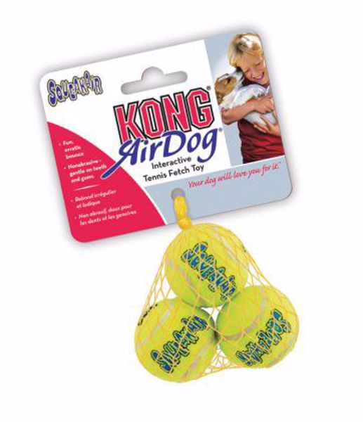 Tennisbold med Piv, Kong, 3pak XS 4 cm.