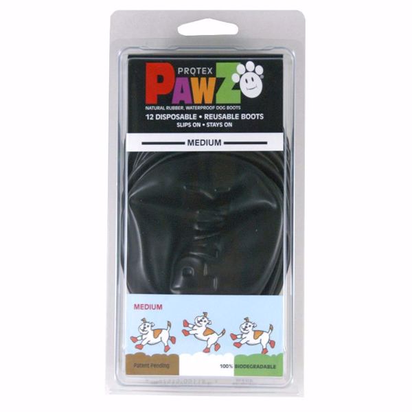 Pawz Hundesko, Medium, 7,6 cm, Sort, 12 stk.