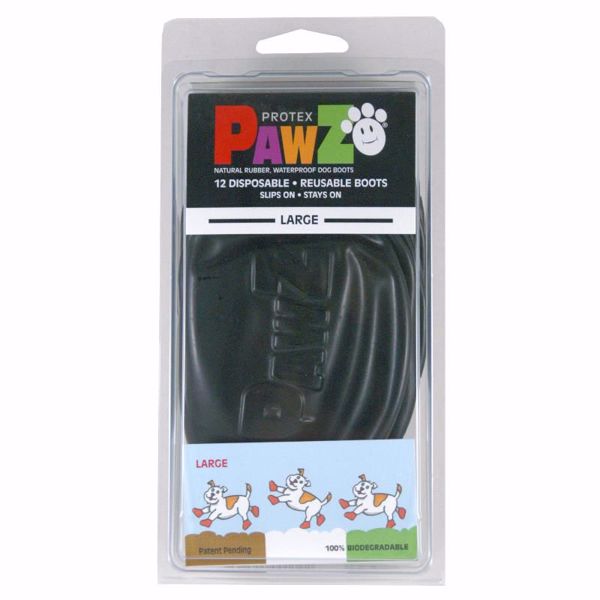 Pawz Hundesko, Large, 10,2 cm, Sort, 12 stk.
