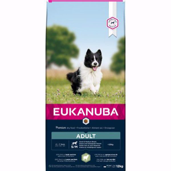 Eukanuba Adult S/M Lam & Ris 12 kg.