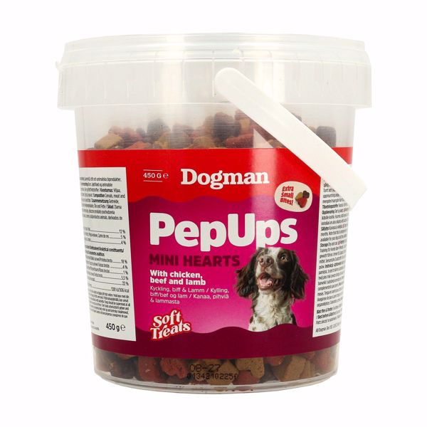 PepUps Mini Hearts Kylling, Okse, Lam 450 gr.